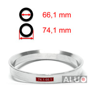 Alumīnija centrējošie gredzeni 74,1 - 66,1 mm ( 74.1 - 66.1 )