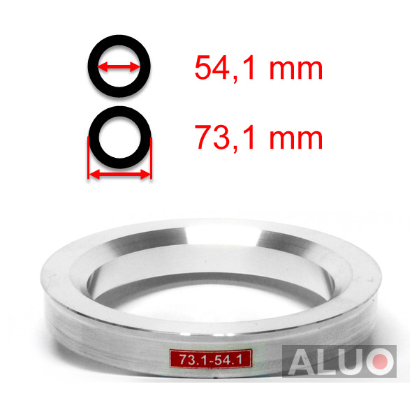 Alumīnija centrējošie gredzeni 73,1 - 54,1 mm ( 73.1 - 54.1 )