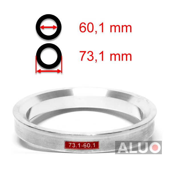Alumīnija centrējošie gredzeni 73,1 - 60,1 mm ( 73.1 - 60.1 )