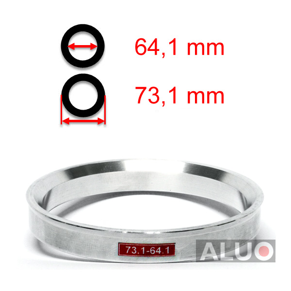 Alumīnija centrējošie gredzeni 73,1 - 64,1 mm ( 73.1 - 64.1 )