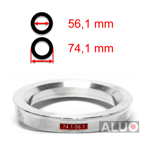 Alumīnija centrējošie gredzeni 74,1 - 56,1 mm ( 74.1 - 56.1 )