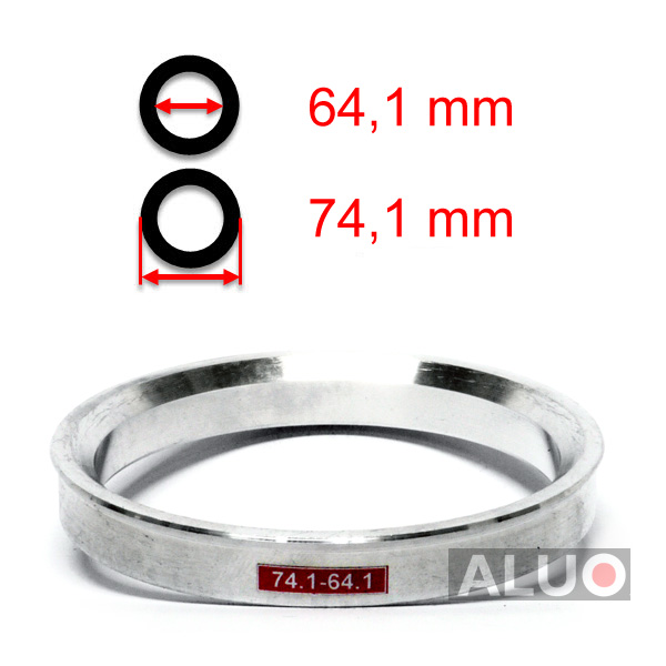 Alumīnija centrējošie gredzeni 74,1 - 64,1 mm ( 74.1 - 64.1 )