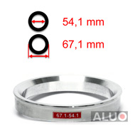 Alumīnija centrējošie gredzeni 67,1 - 54,1 mm ( 67.1 - 54.1 )