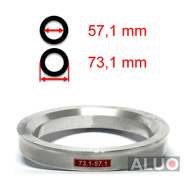 Alumīnija centrējošie gredzeni 73,1 - 57,1 mm ( 73.1 - 57.1 )