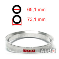 Alumīnija centrējošie gredzeni 73,1 - 65,1 mm ( 73.1 - 65.1 )