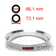 Alumīnija centrējošie gredzeni 73,1 - 66,1 mm ( 73.1 - 66.1 )