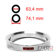 Alumīnija centrējošie gredzeni 74,1 - 63,4 mm ( 74.1 - 63.4 )