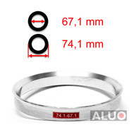 Alumīnija centrējošie gredzeni 74,1 - 67,1 mm ( 74.1 - 67.1 )
